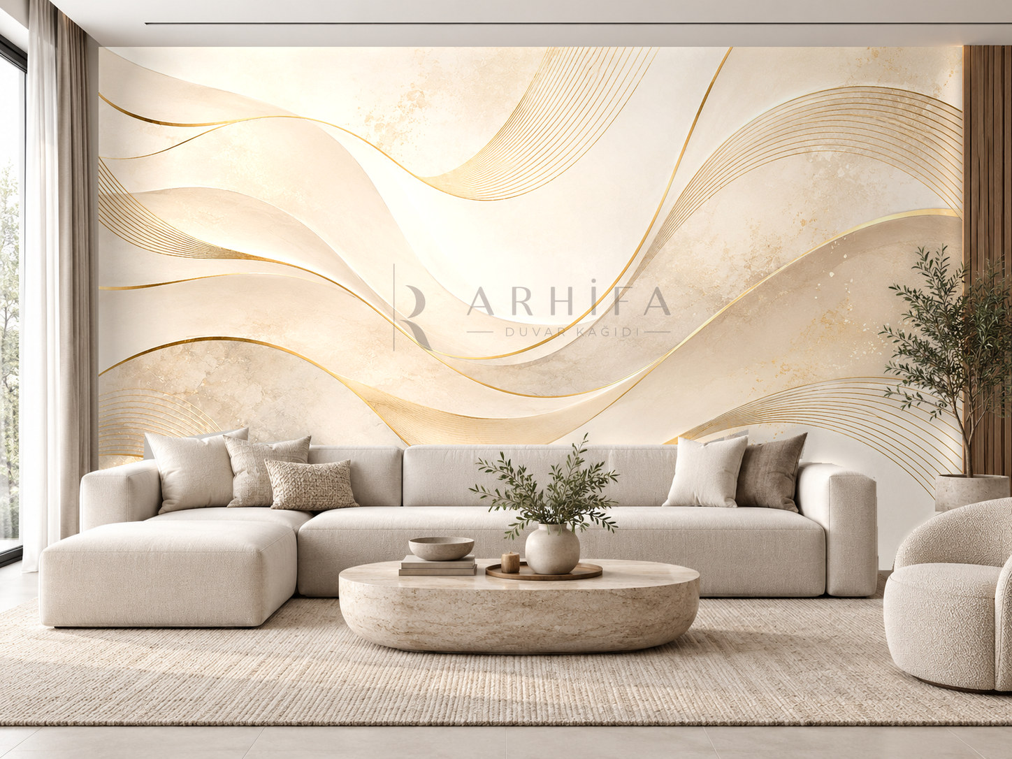— Golden Harmony Duvar Kağıdı (GL-001) – görsel 1