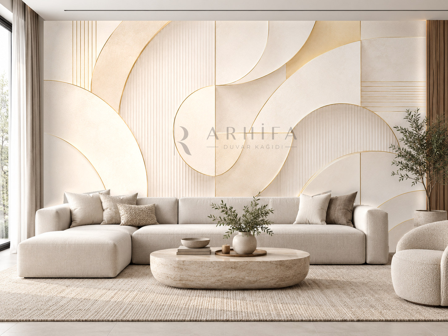 — Soft Geometry Duvar Kağıdı (GL-008) – görsel 1
