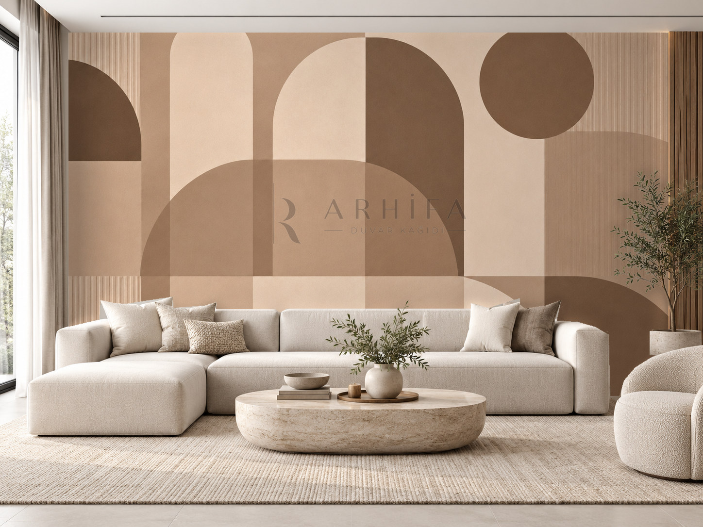 — Mocha Soft Intersections Duvar Kağıdı (MGM-011) – görsel 1