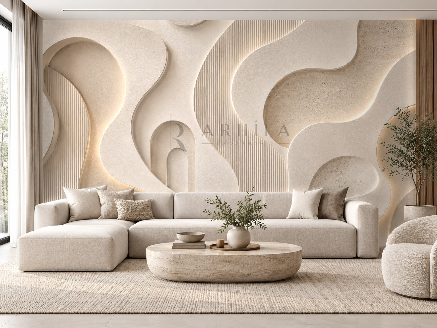 — Flowing Stone Duvar Kağıdı (OS-007A) – görsel 1