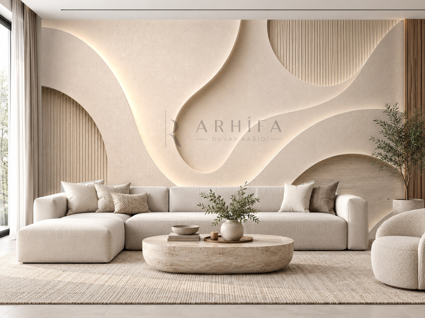 — Curved Silence Duvar Kağıdı (OS-011) – görsel 1