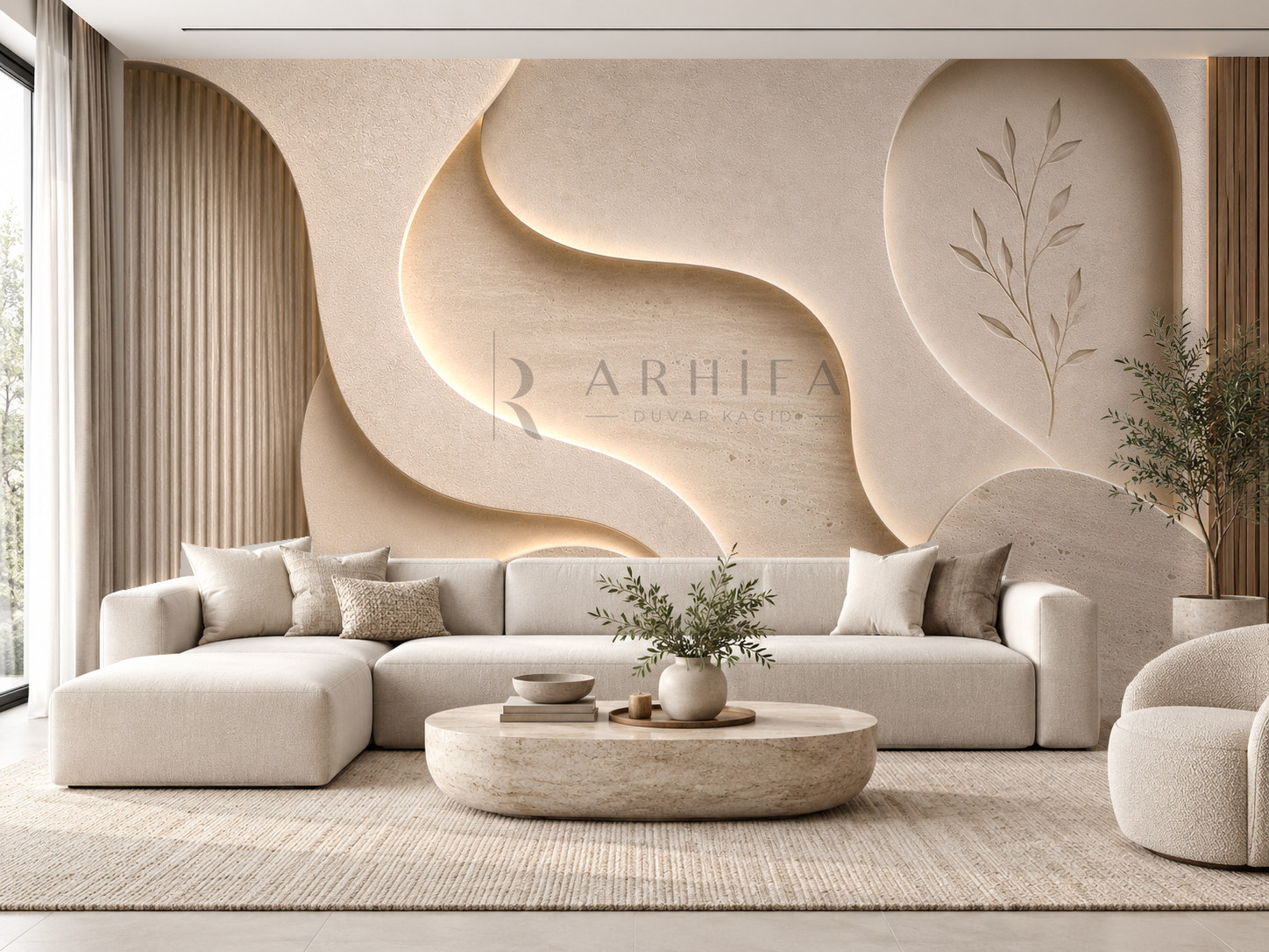 — Sculptural Signature Duvar Kağıdı (OS-015) – görsel 1