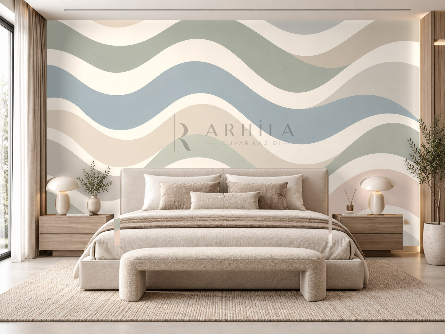 Scandi Ripple Duvar Kağıdı (WV-013) – görsel 1