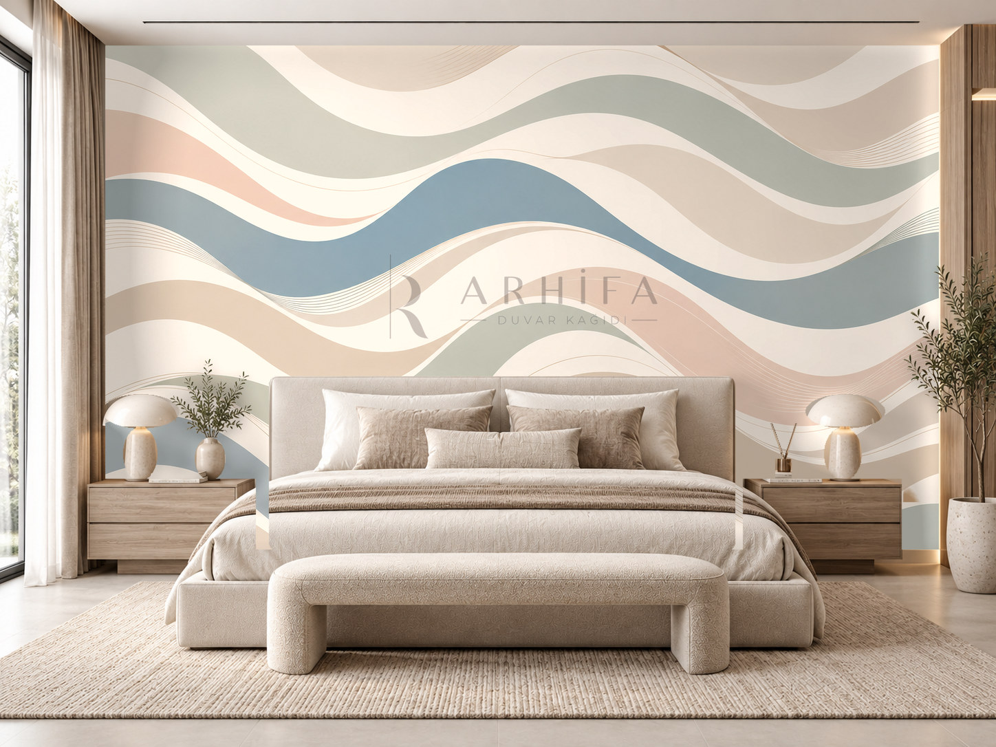 Wavy Signature Duvar Kağıdı (WV-015A) – görsel 1