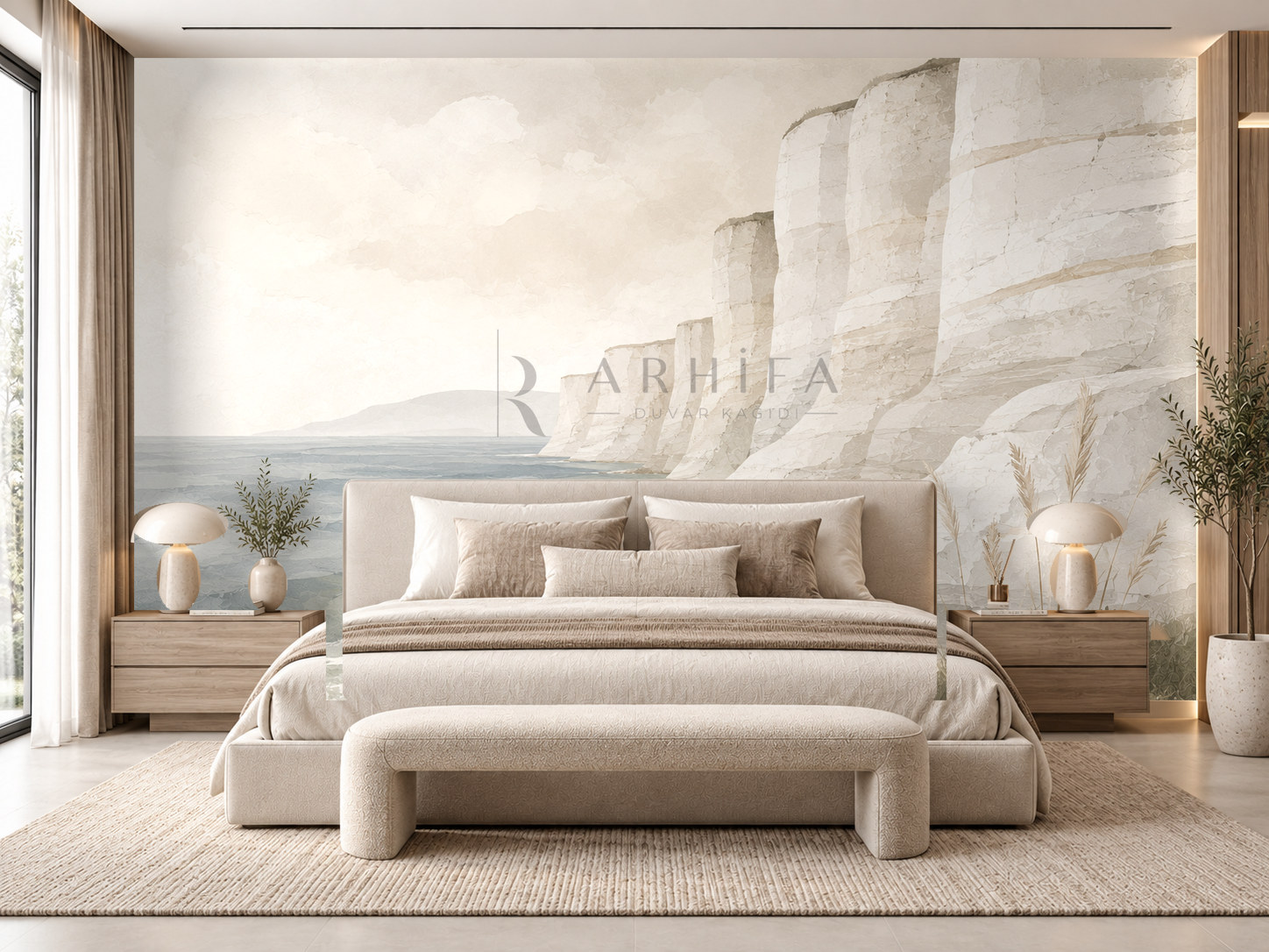 White Cliffs (beyaz falezler ve doğal katmanlar) Duvar Kağıdı (CC-013) – görsel 1