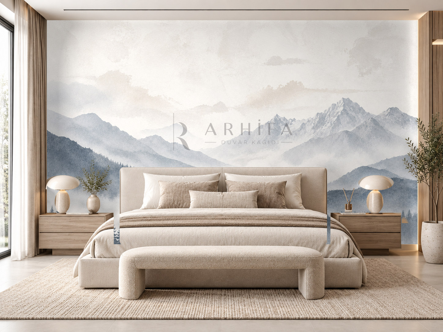 — Misty Mountains Duvar Kağıdı (NL-004) – görsel 1