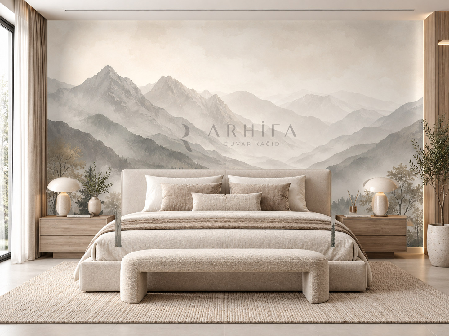 — Misty Mountain Valley Duvar Kağıdı (PN-001) – görsel 1
