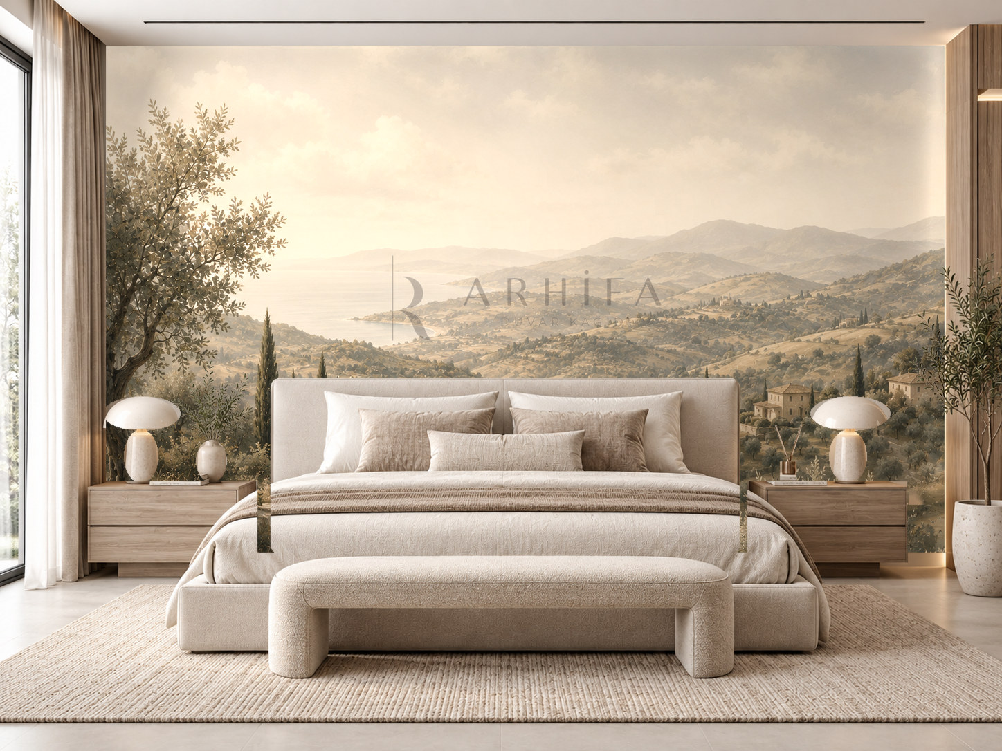 — Mediterranean Hills Duvar Kağıdı (PN-005) – görsel 1