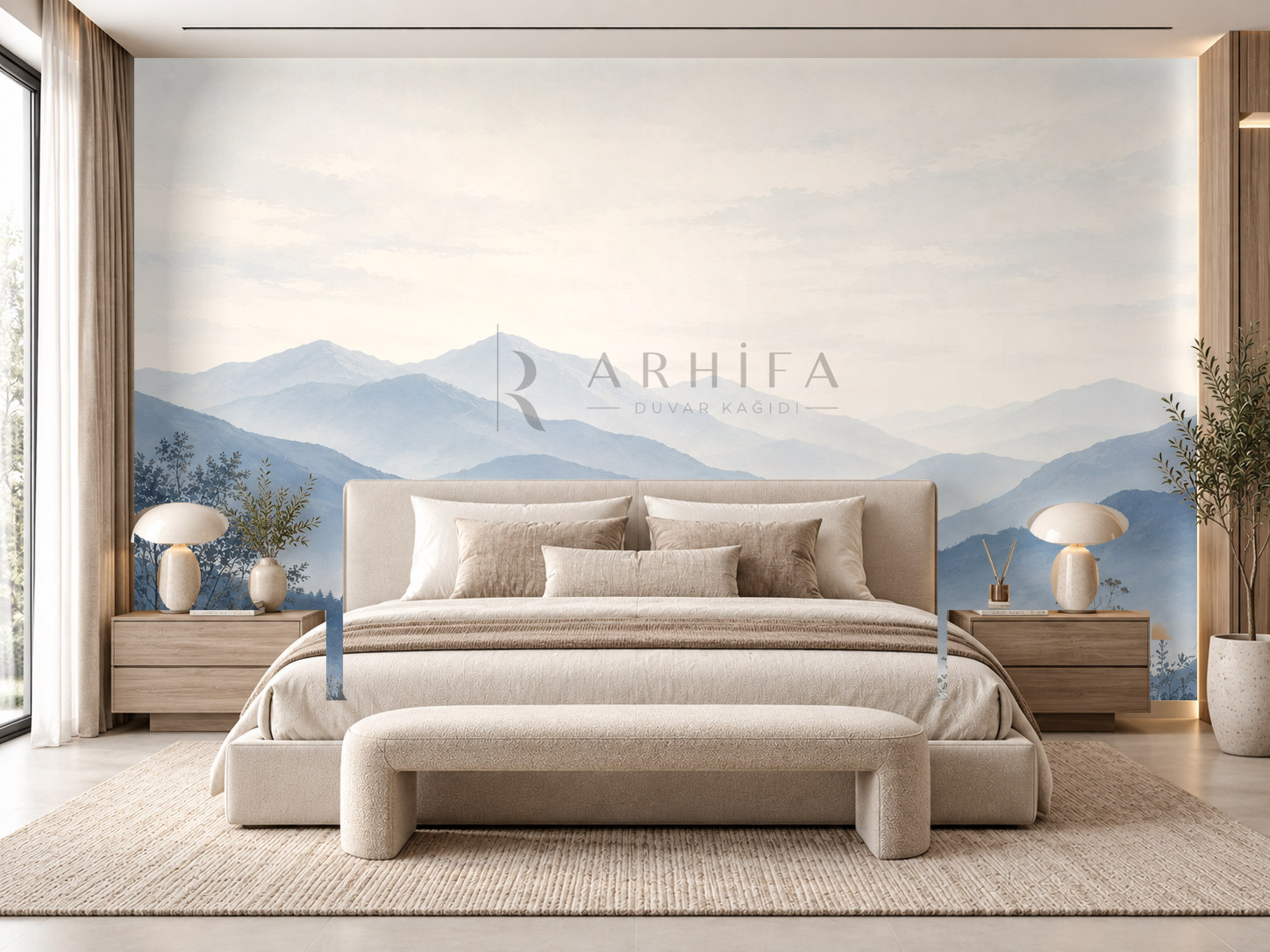 — Blue Mountain Calm Duvar Kağıdı (PN-007) – görsel 1
