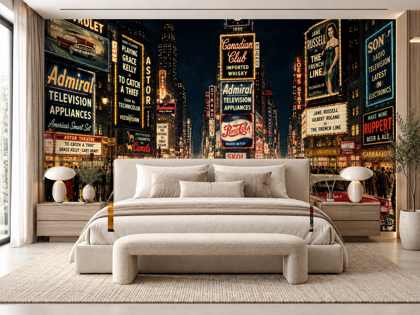 — Times Square 1955 Duvar Kağıdı (VCN-002) – görsel 1