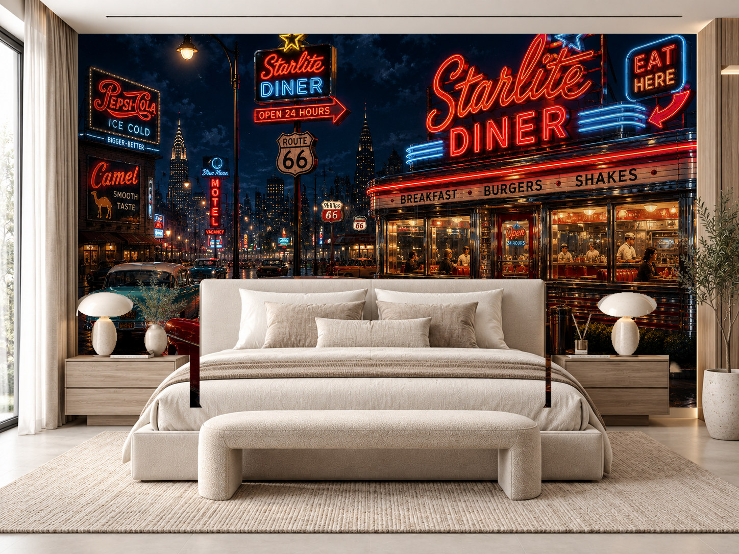 — American Diner Duvar Kağıdı (VCN-006) – görsel 1