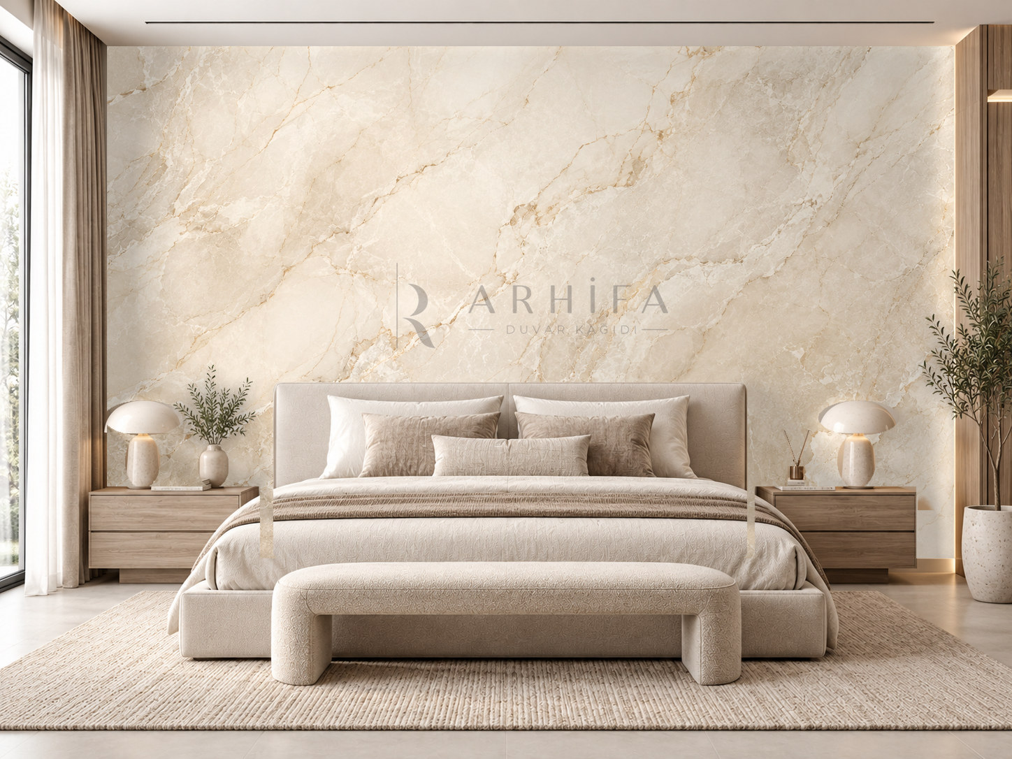Beige Marble Duvar Kağıdı (ML-003) – görsel 1