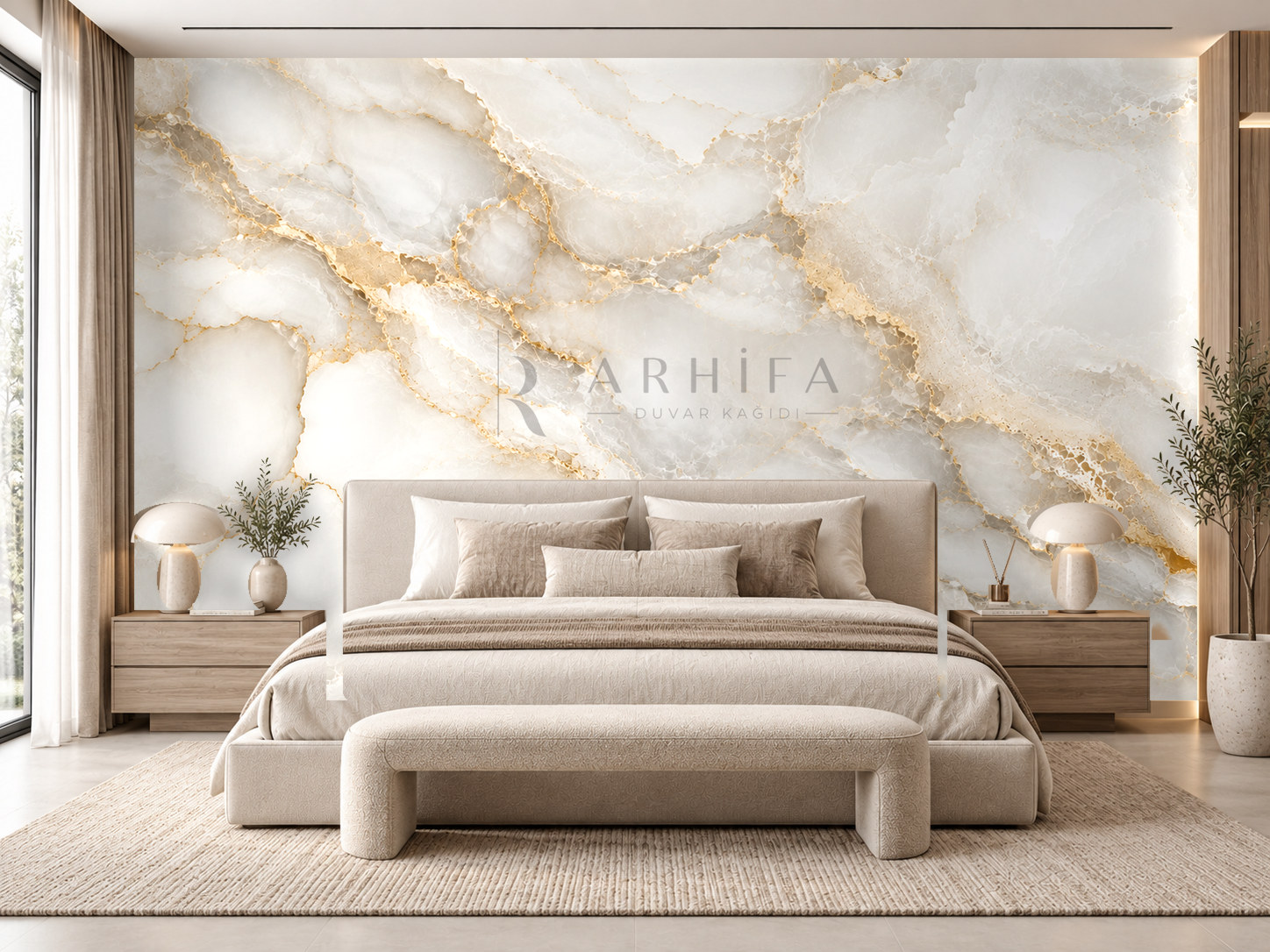 White Luxury Duvar Kağıdı (ML-007) – görsel 1