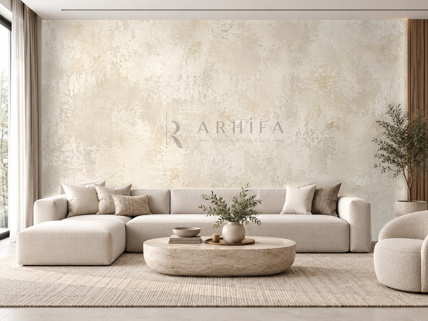 — Rustic Limewash Duvar Kağıdı (DPC-009) – görsel 1