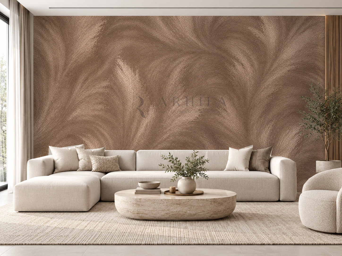 — Mocha Silk Duvar Kağıdı (SPC-013) – görsel 1