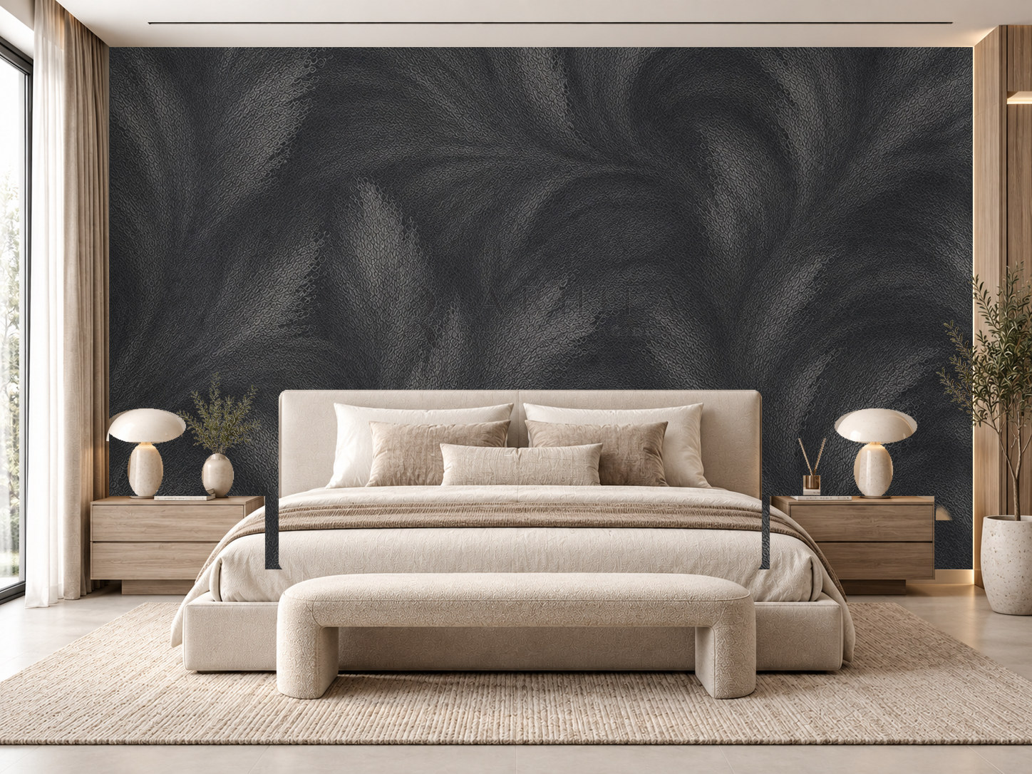 — Anthracite Fiber Duvar Kağıdı (SPC-014) – görsel 1