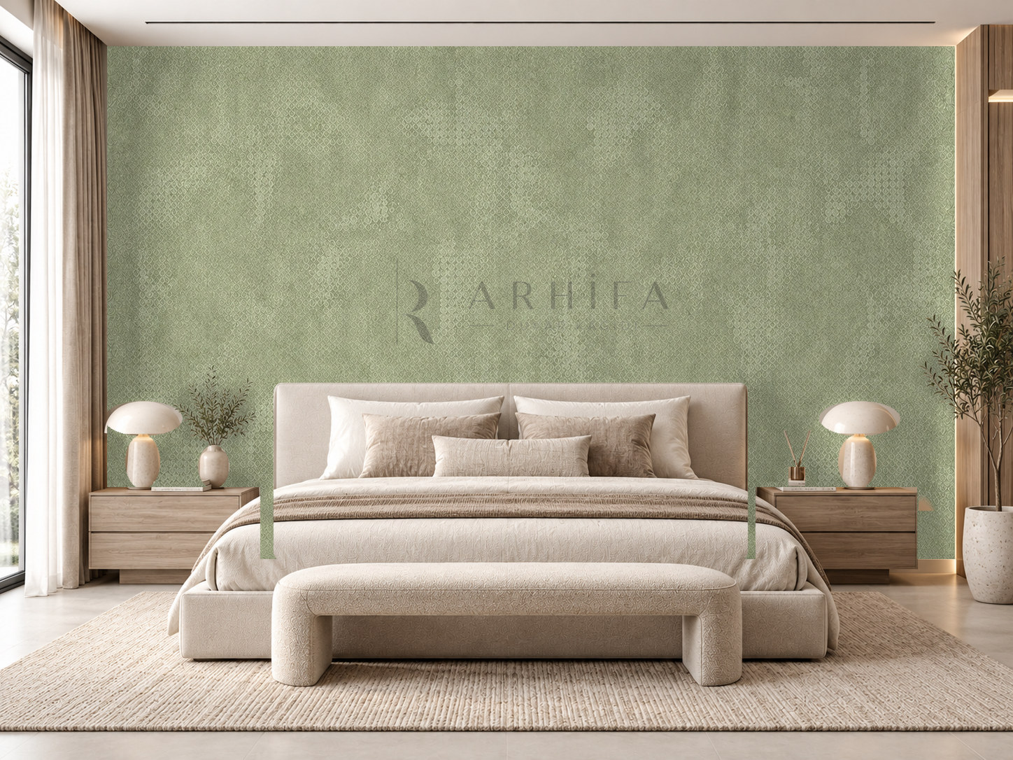 — Sage Green Stone Duvar Kağıdı (STX-011) – görsel 1