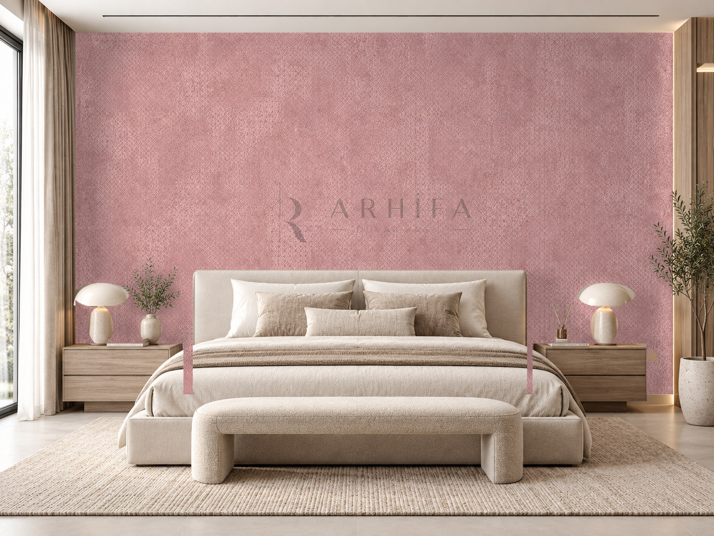 — Dusty Rose Stone Duvar Kağıdı (STX-013) – görsel 1