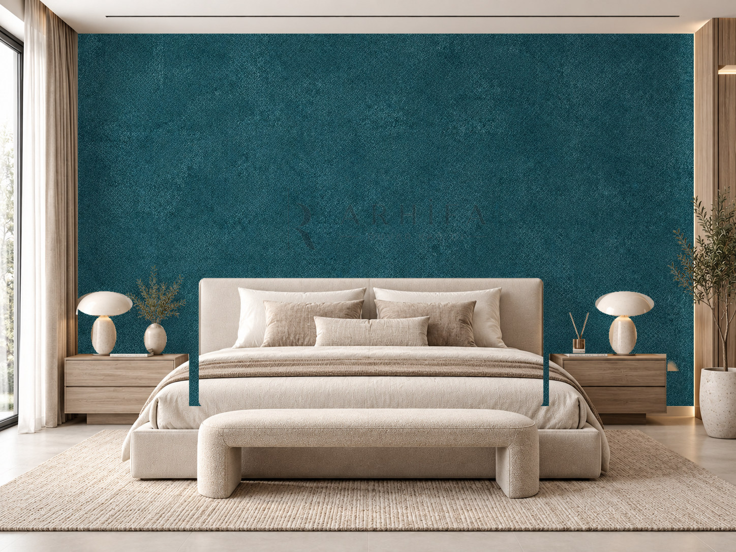 — Petrol Blue Mineral Duvar Kağıdı (STX-015) – görsel 1