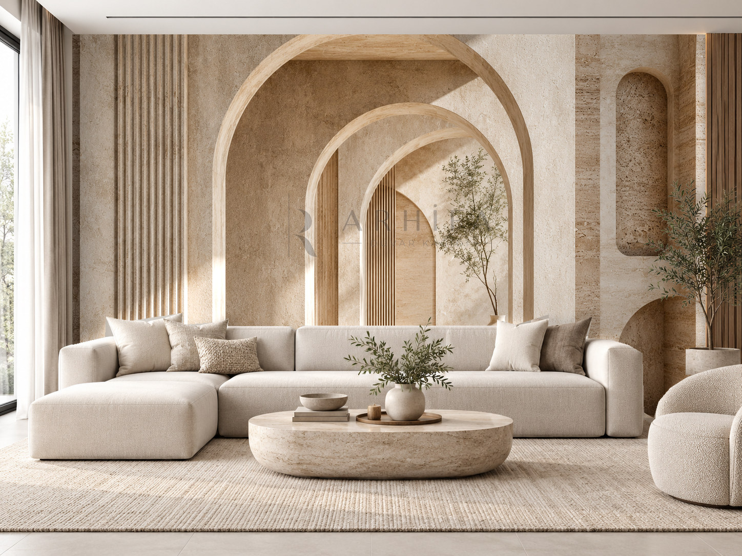 — Travertine Portal Duvar Kağıdı (SA-003) – görsel 1