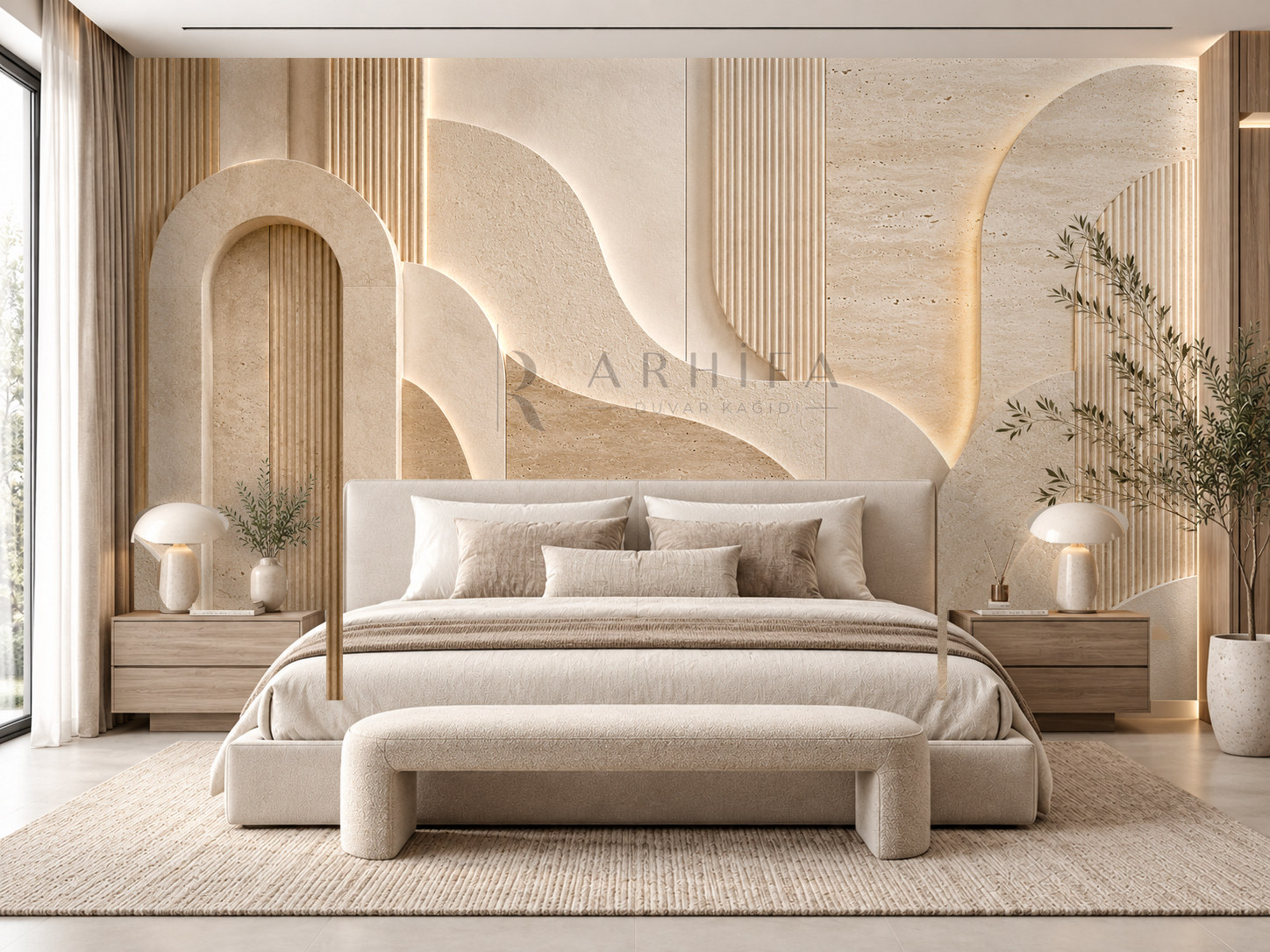 — Travertine Harmony Duvar Kağıdı (SL-001) – görsel 1