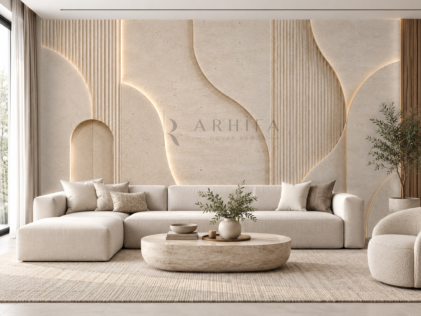 — Limestone Flow Duvar Kağıdı (SL-002) – görsel 1