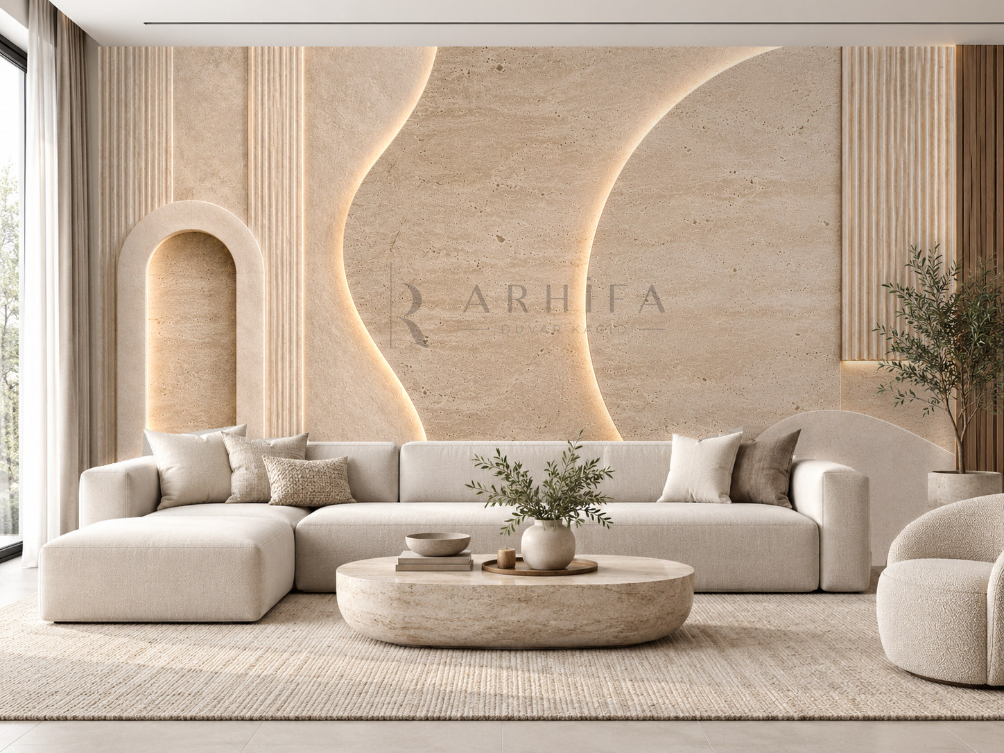 — Stone Silhouette Duvar Kağıdı (SL-005) – görsel 1