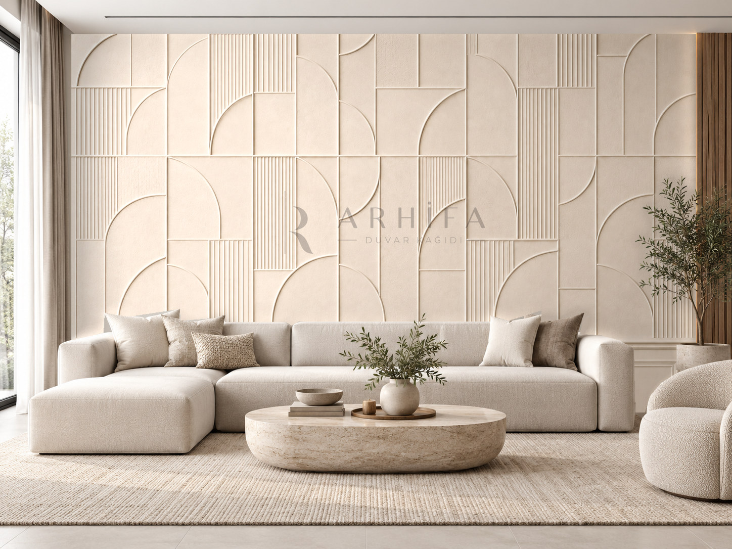 — Geometric Relief Duvar Kağıdı (AP-011)