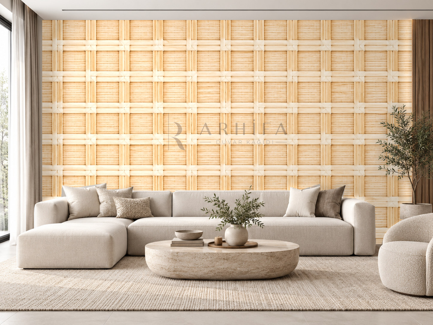 — Coastal Rattan Duvar Kağıdı (RB-009A) – görsel 1
