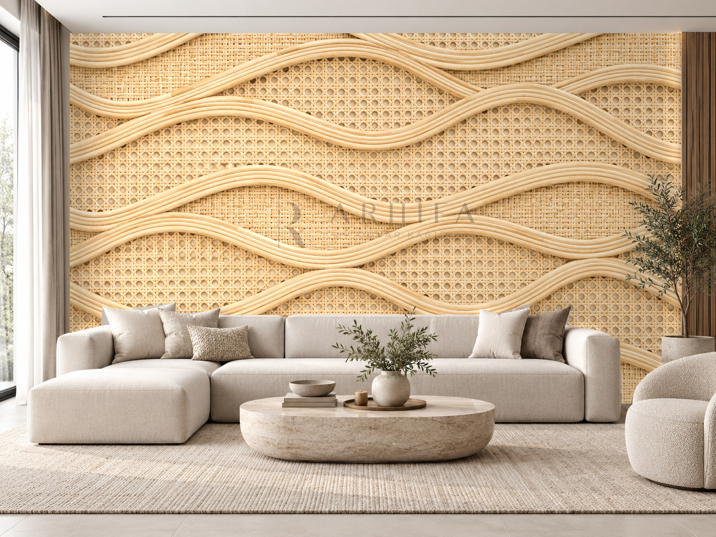 — Rattan Layers Duvar Kağıdı (RB-012A) – görsel 1