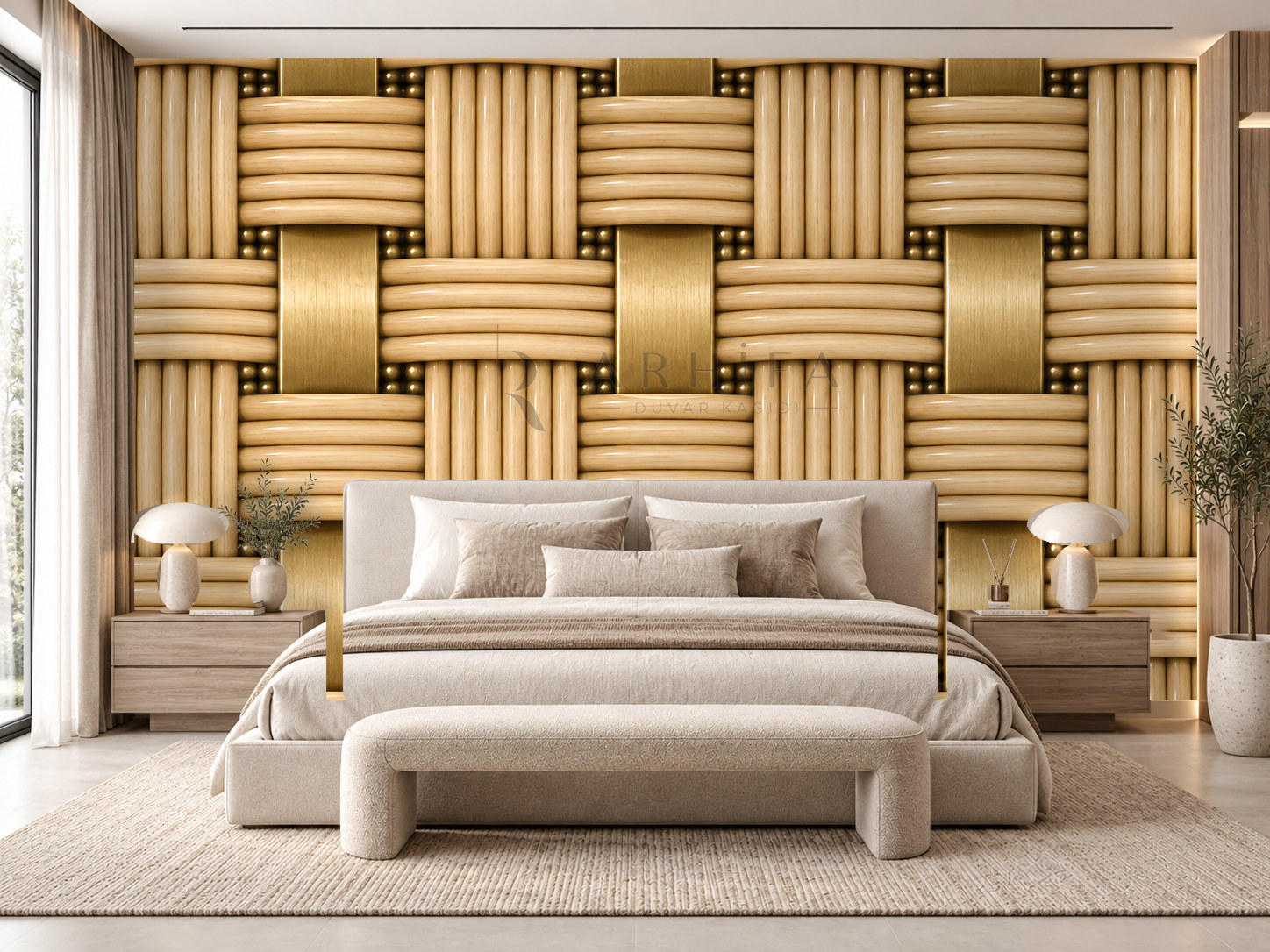 — Cane & Brass Duvar Kağıdı (RW-002A) – görsel 1