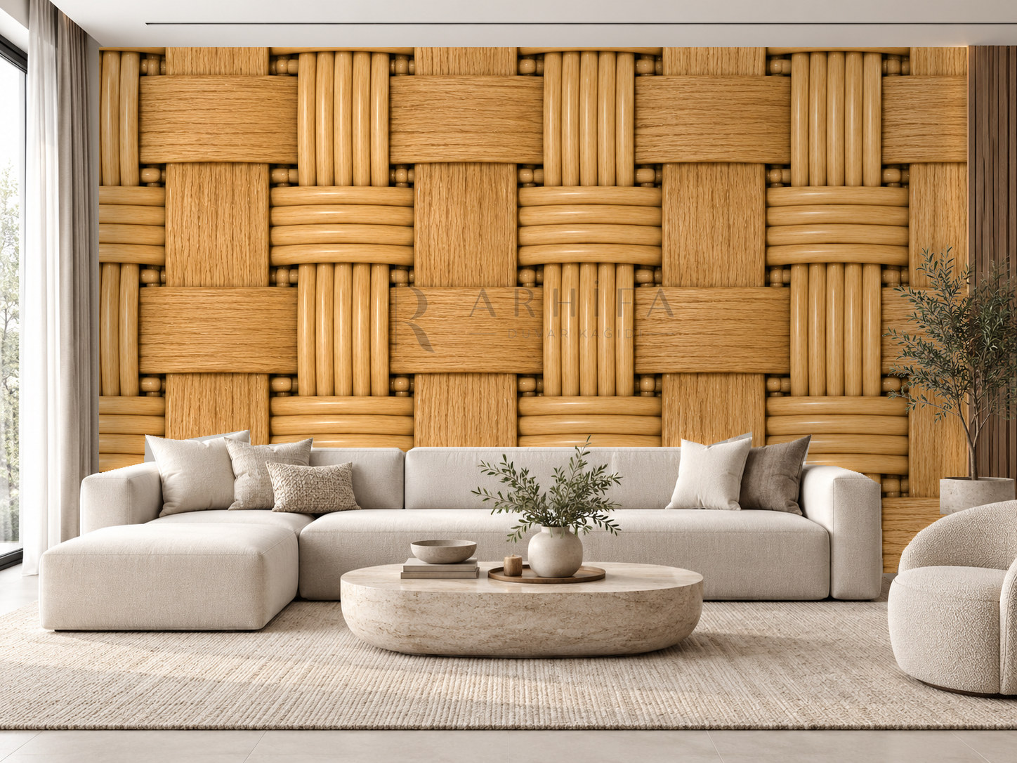 — Oak Weave Duvar Kağıdı (RW-006) – görsel 1