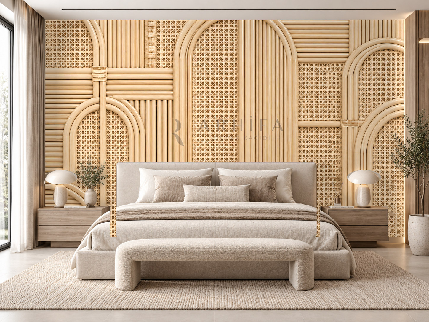 — Architectural Cane Duvar Kağıdı (RW-013) – görsel 1