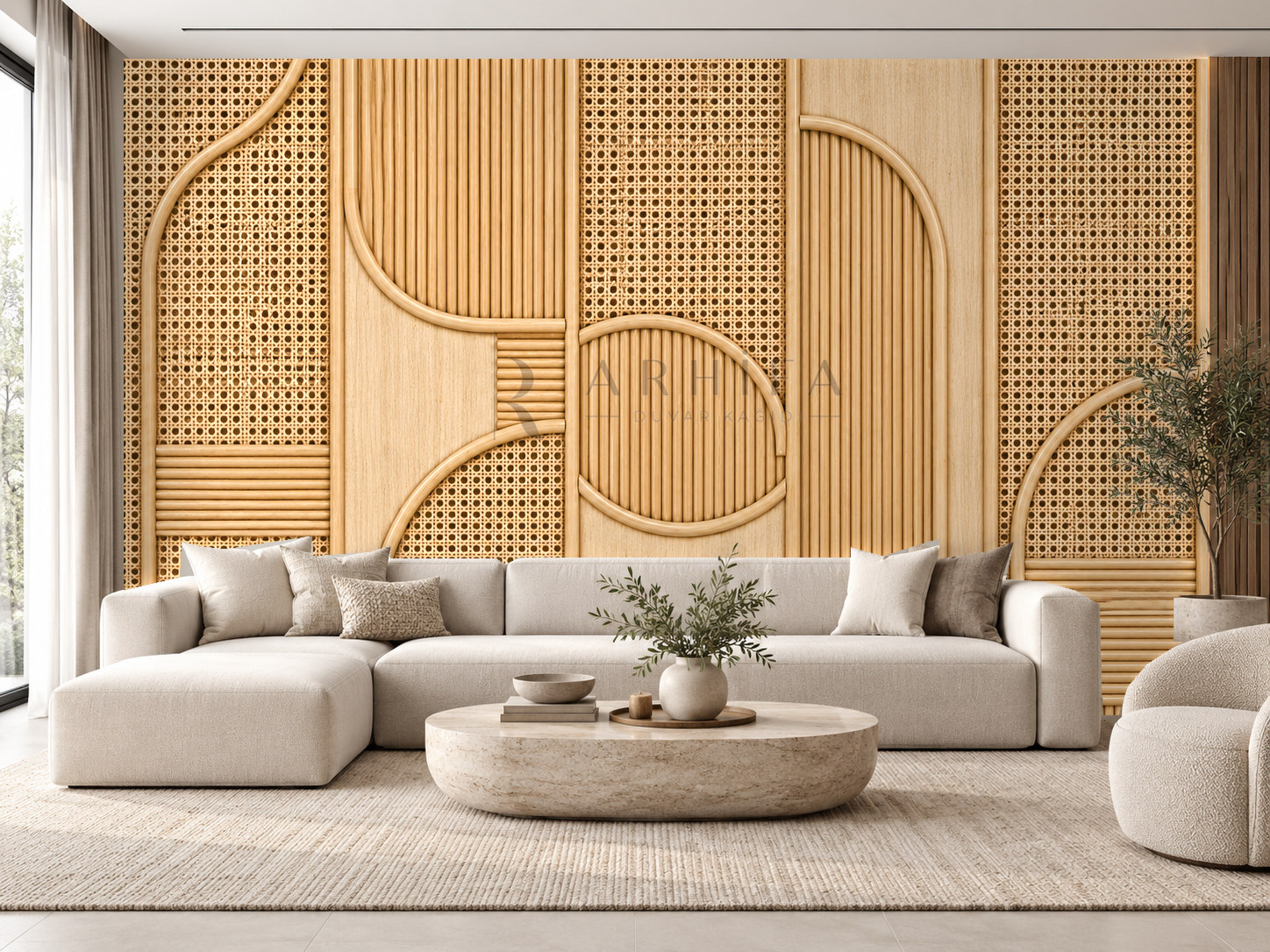 — Rattan Panel Signature Duvar Kağıdı (RW-015) – görsel 1