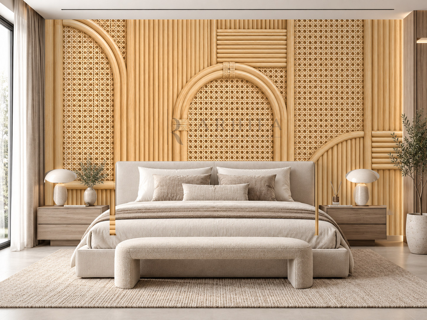 — Rattan Panel Signature Duvar Kağıdı (RW-015A) – görsel 1