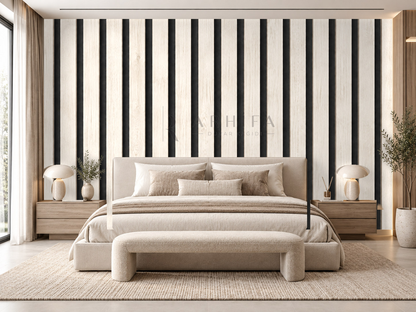 — Nordic White Oak Duvar Kağıdı (WAS-002) – görsel 1