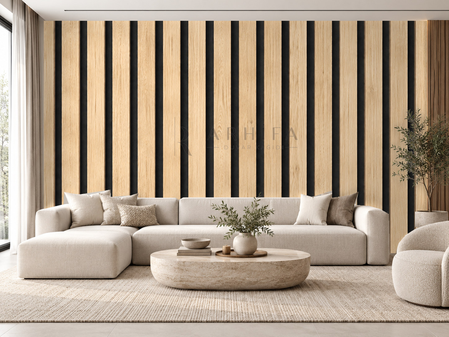 — Natural Light Oak Duvar Kağıdı (WAS-003) – görsel 1