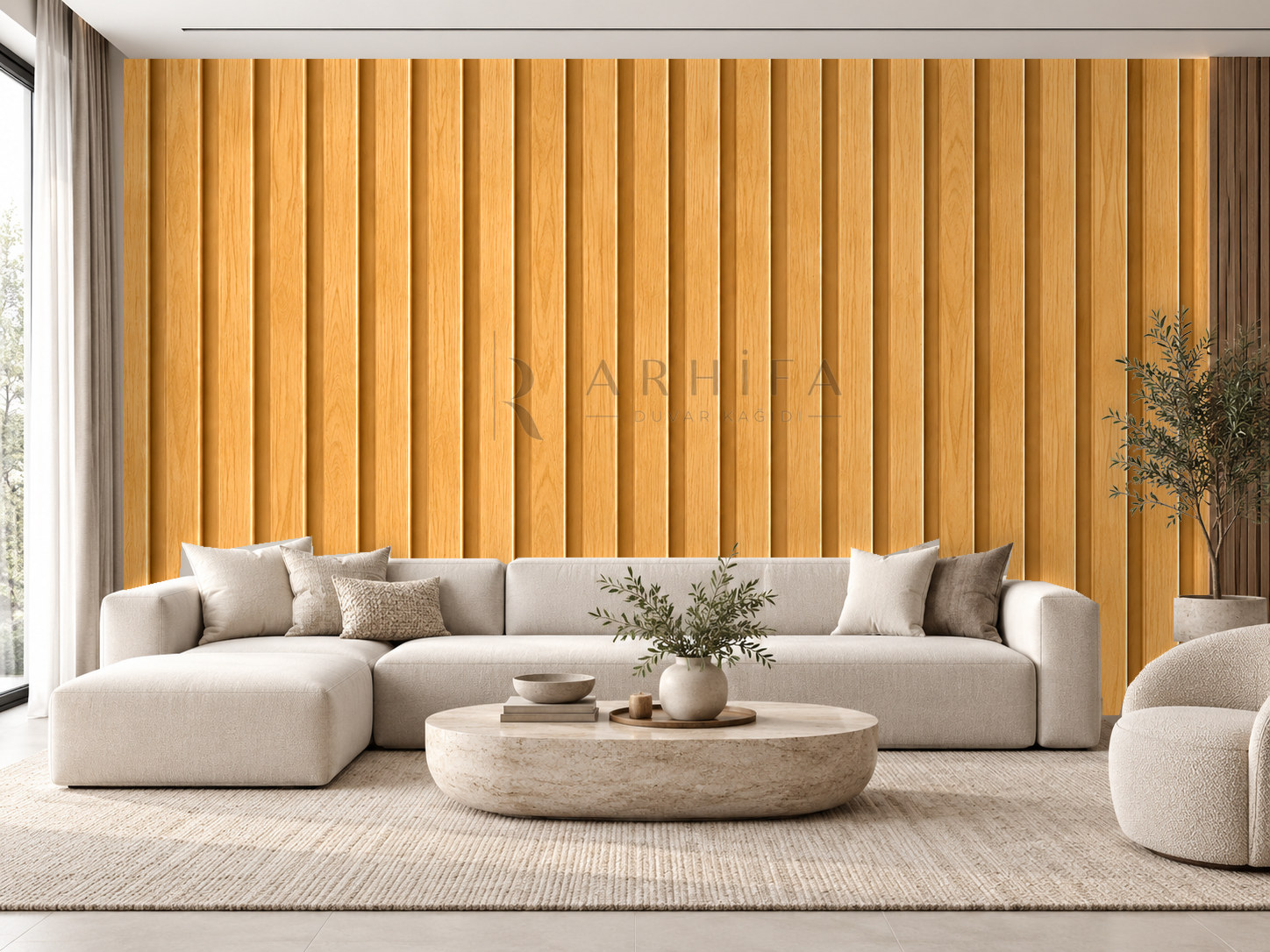 — Warm Honey Oak Duvar Kağıdı (WFP-003) – görsel 1