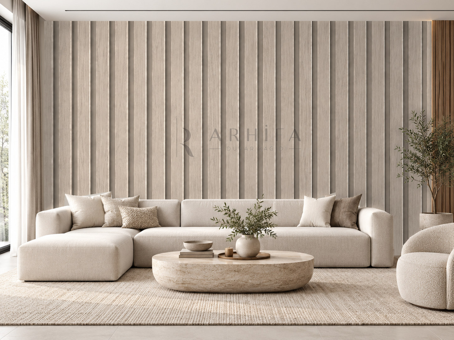 — Greige Oak Duvar Kağıdı (WFP-008) – görsel 1