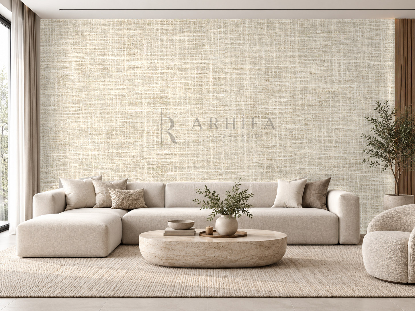 — Flax Texture Duvar Kağıdı (TL-003) – görsel 1