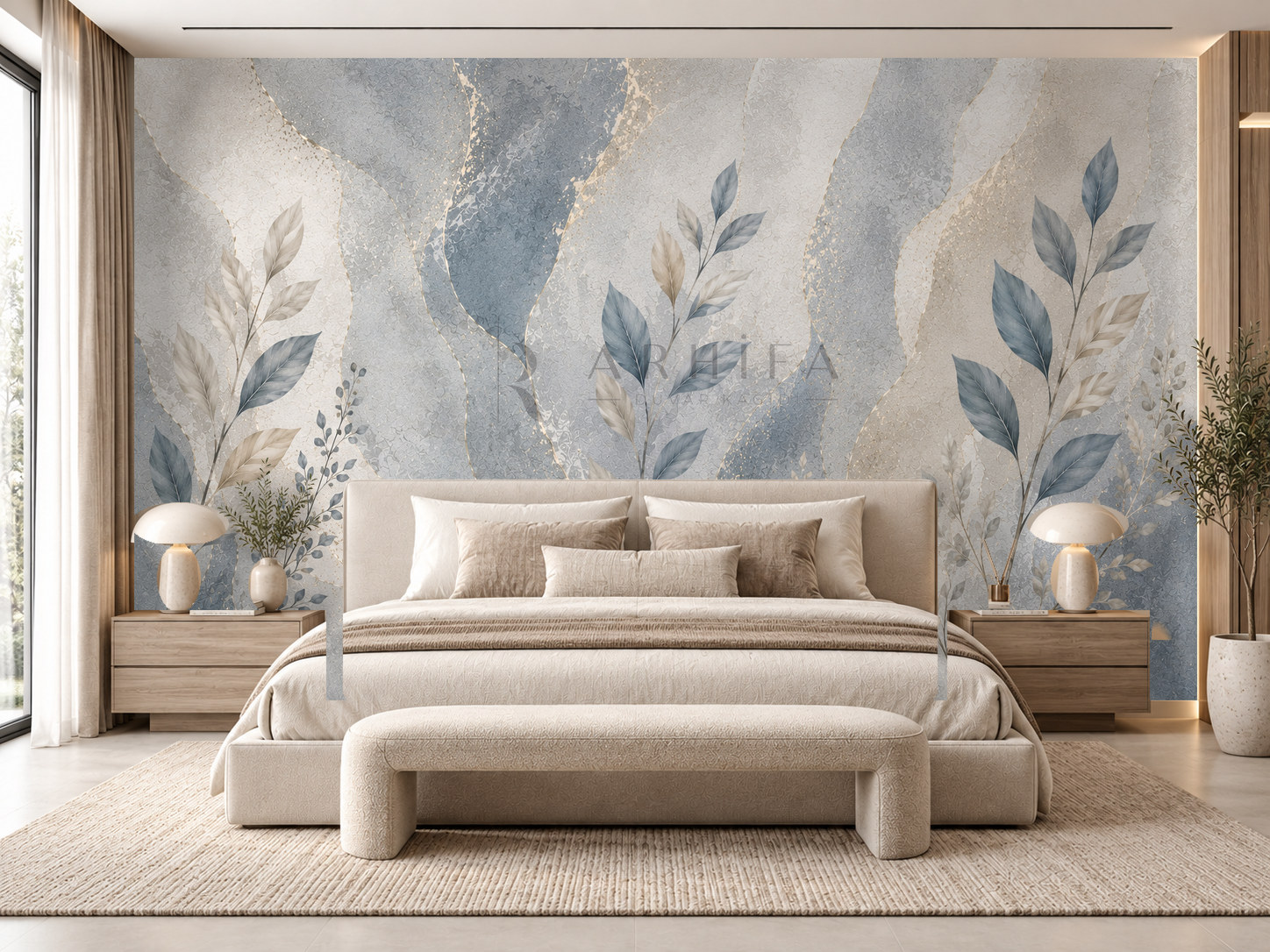 Dusty Blue Stone Duvar Kağıdı (IH-008) – görsel 1