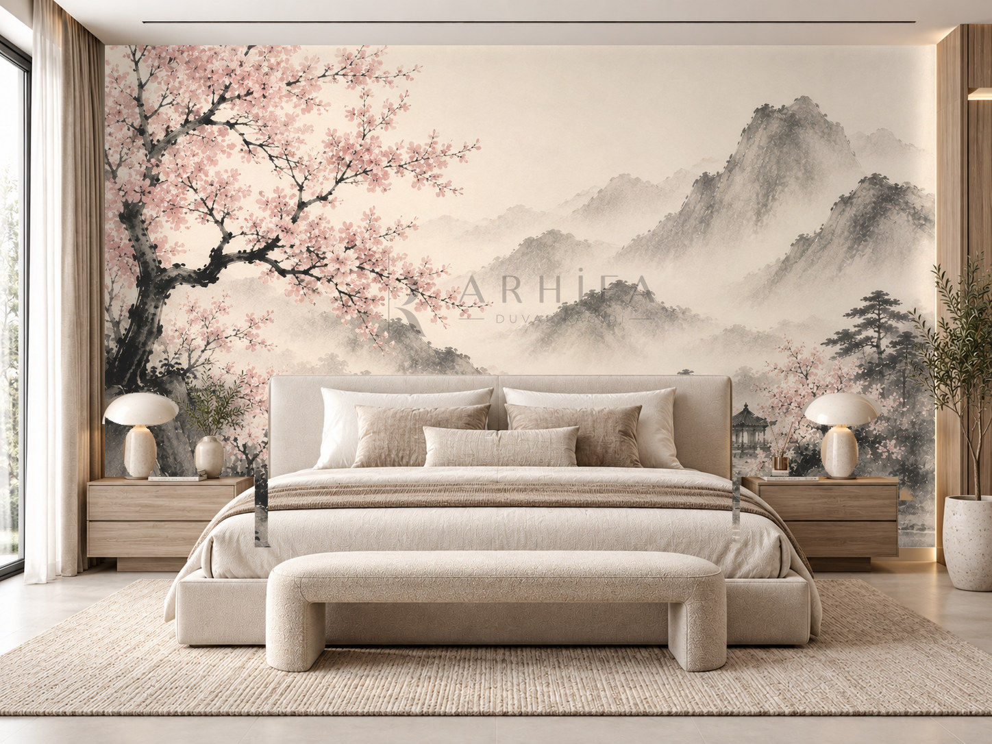 — Sakura Valley Duvar Kağıdı (JI-013) – görsel 1