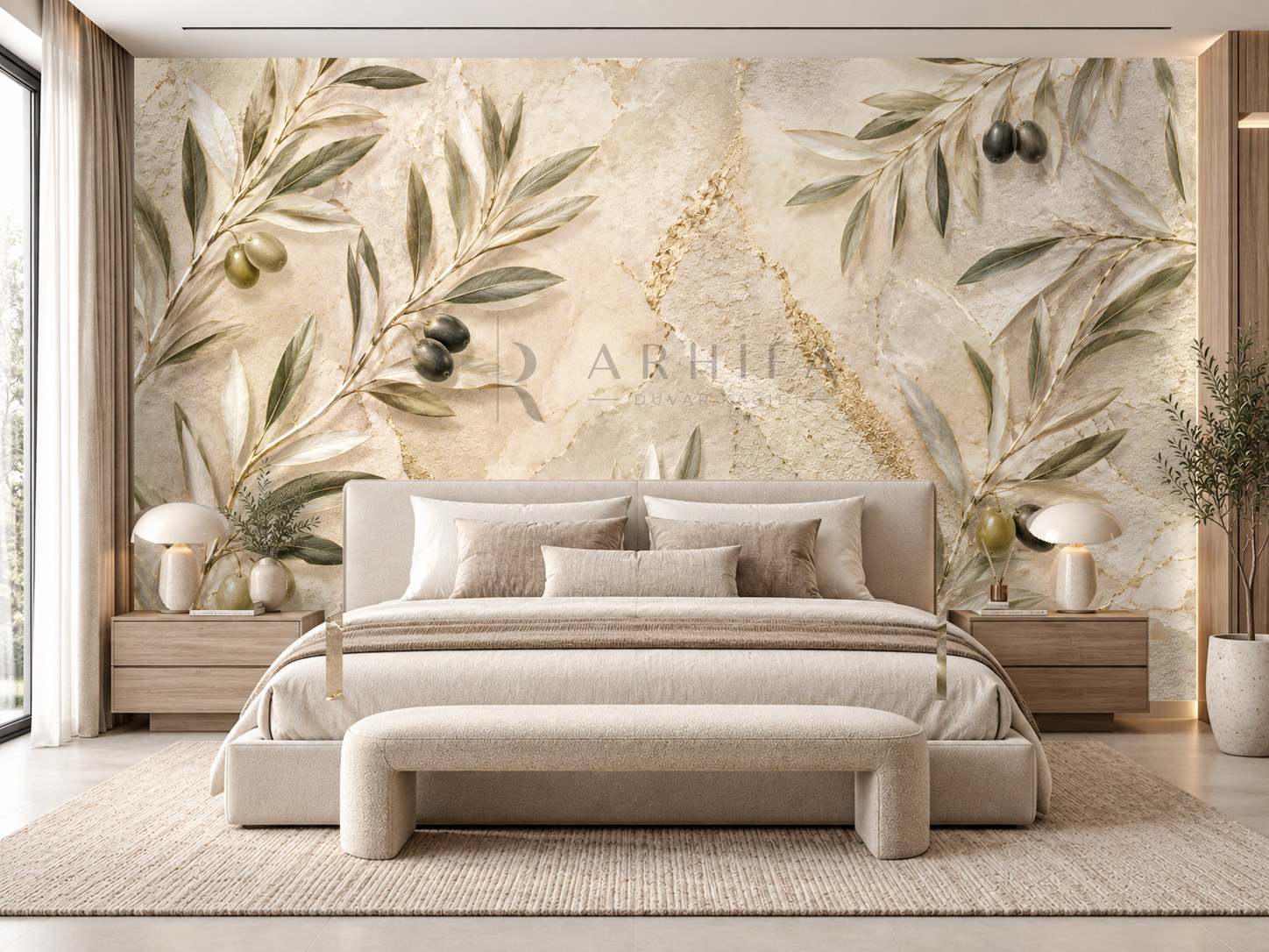Olive Harmony Duvar Kağıdı (LN-005) – görsel 1
