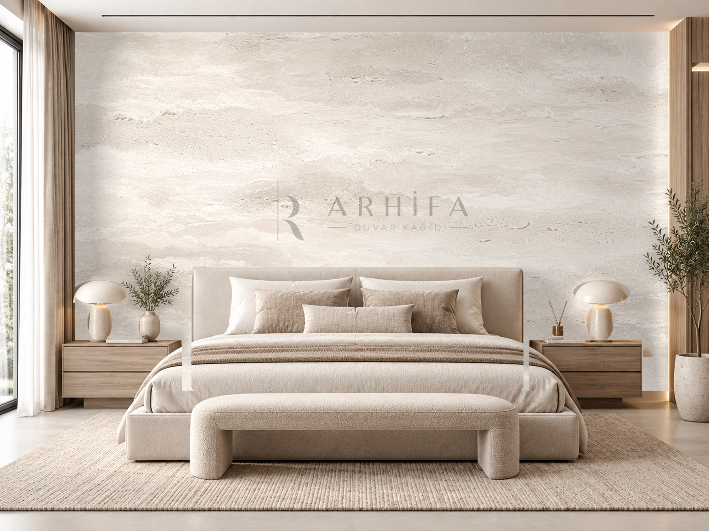 — Soft Travertine Duvar Kağıdı (QL-002) – görsel 1