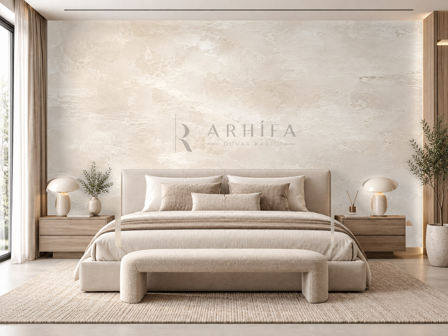 — Warm Plaster Duvar Kağıdı (QL-004) – görsel 1