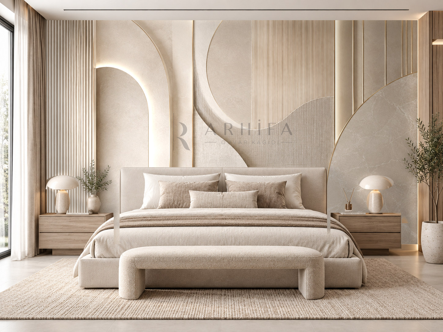 — Architectural Fabric Duvar Kağıdı (QL-013) – görsel 1