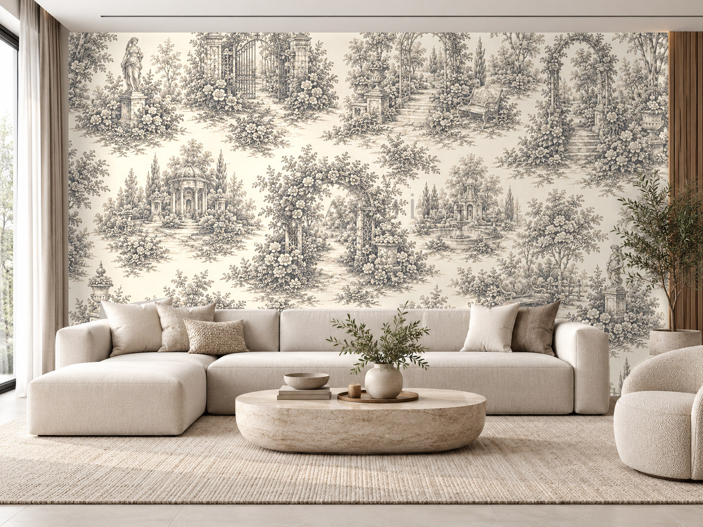 — Secret Garden Toile Duvar Kağıdı (TJ-008) – görsel 1