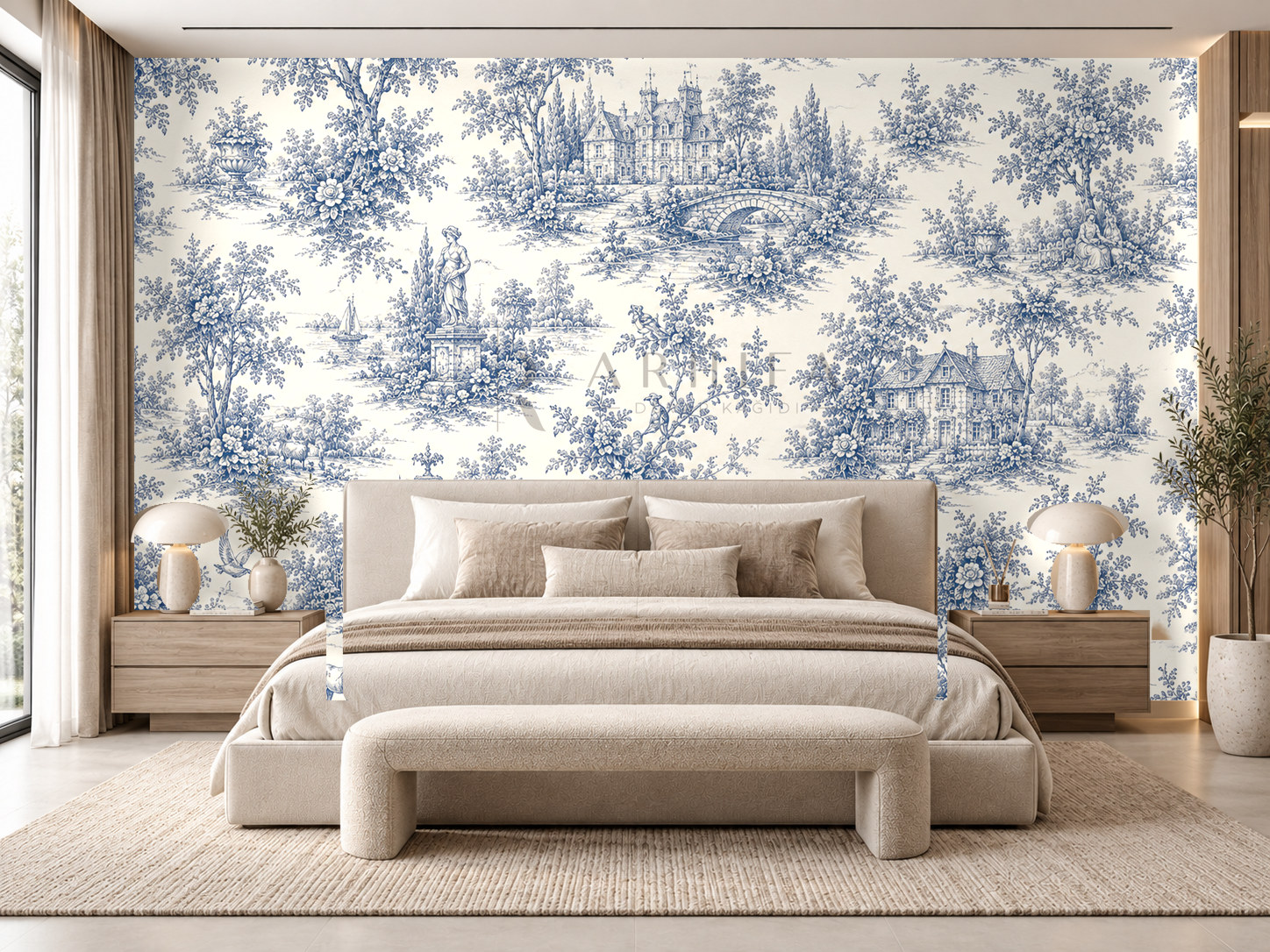 — Blue Heritage Duvar Kağıdı (TJ-009) – görsel 1