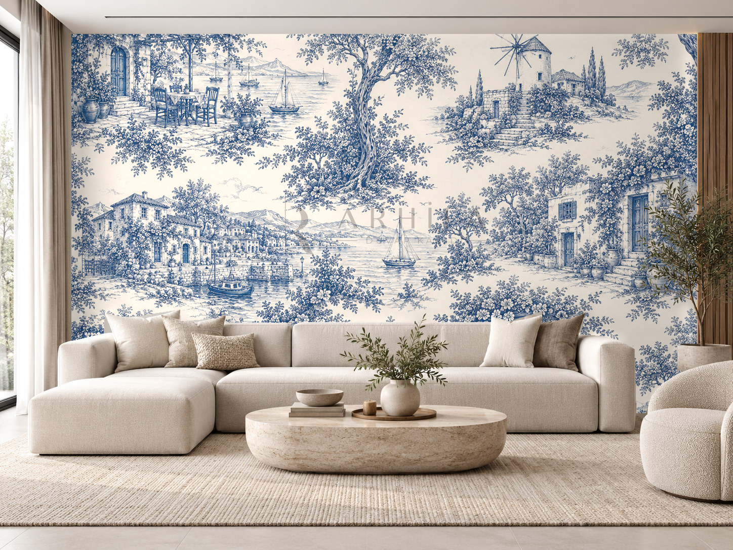 — Aegean Toile Duvar Kağıdı (TJ-014) – görsel 1