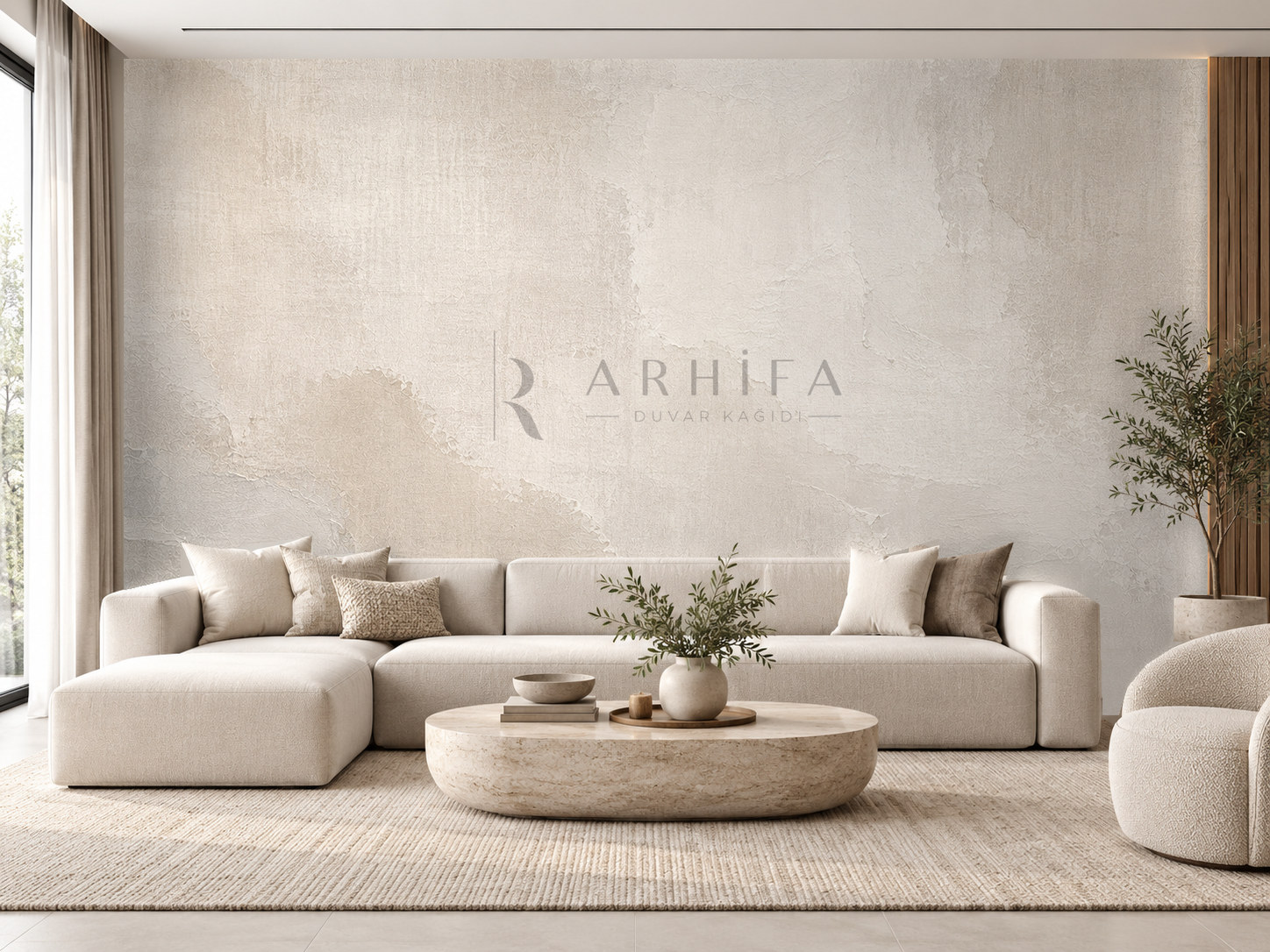 — Linen & Plaster Duvar Kağıdı (WS-012) – görsel 1